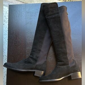 Carlo Pazolini Couture Italy Black Suede Over the Knee Boots (size 38)